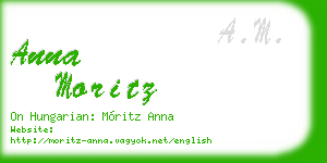 anna moritz business card