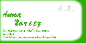 anna moritz business card